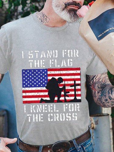 I Stand For The Flag I Kneel For The Cross Tshirt