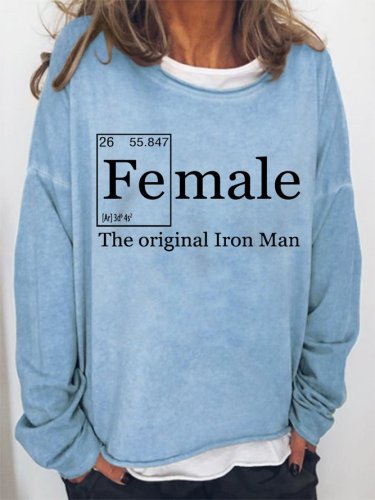 Female graphic long-sleeved printed sweatshirt