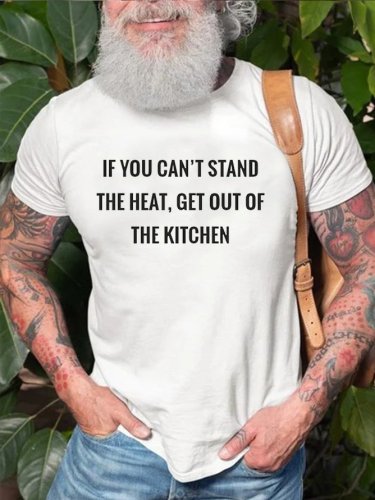 If You Can’t Stand The Heat, Get Out Of The Kitchen Vintage Cotton Men's Shirts & Tops
