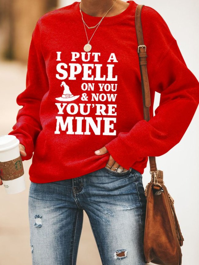 I Put A Spell On You Women's Casual Crew Neck Sweatshirt