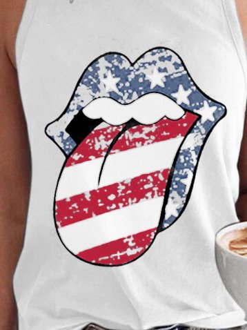 Rolling Stones Patriotic Tongue Tank Top