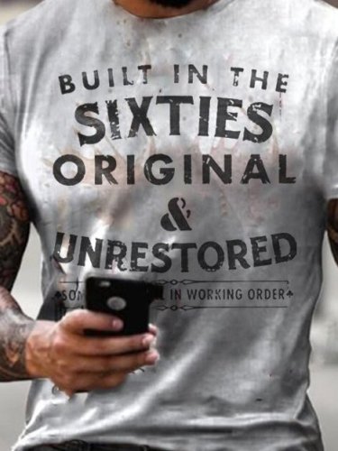 Built In The Sixties Unrestored Motorcy Printed T-shirt