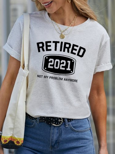 Funny Retired Women’s Casual Short Sleeve Shift Shirts & Tops