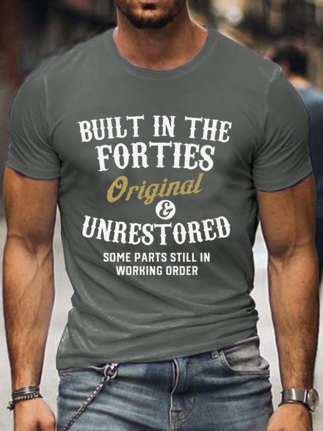 Built In The Forties Printed T-shirt