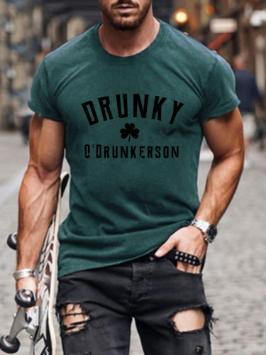 Short Sleeve Drunky O'drunkerson Shamrock Sweatshirt S-5XL for Men