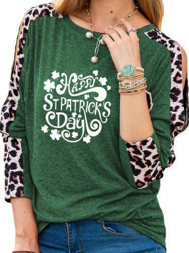 Shamrock Sweatshirt Happy St Patrick's Day Women's Long Sleeve Top