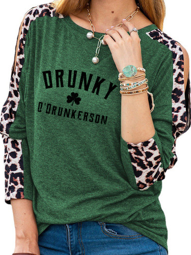 Shamrock Sweatshirt Drunky O'drunkerson Women's Long Sleeve Top