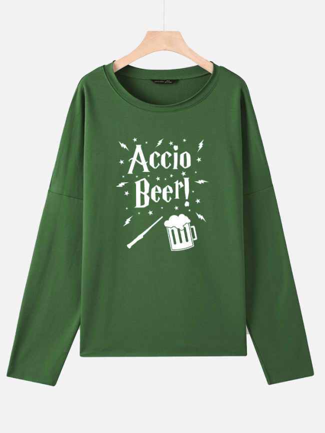 St Patrick Shirt Accio Beer Image Women's Pullover Hoodie