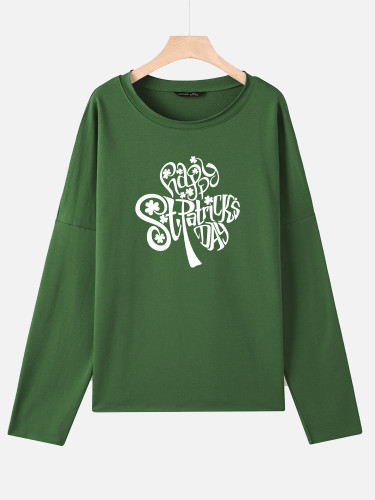 Shamrock Sweatshirt Happy St Patrick's Day Women's Pullover Hoodie