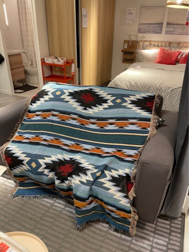 Southwest Aztec Blanket Western Navajo Tribal Blankets and Throws Tassel Boho Throw Blanket Bohemian Cozy Warm Throw Blankets for All Seasons,Bed Couch/Sofa/Chair/Camping
