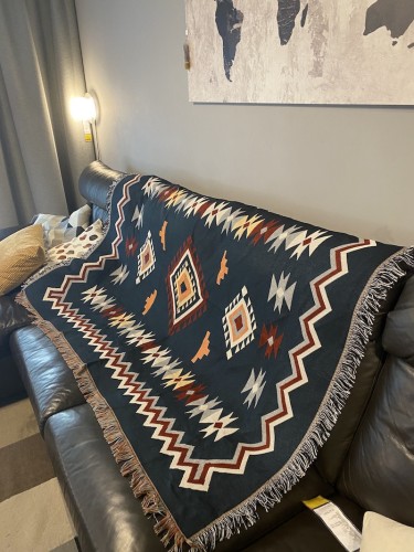 Camping Picnic Blanket Aztec Bohemian Blanket Throw for Bed/Couch/Sofa/Office/Camping/Chair/Living Room