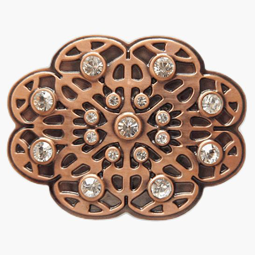 Copper-Plated European And American Wind Lady Inlaid Diamond Belt Buckle Inlaid Diamond Pattern Belt Buckle