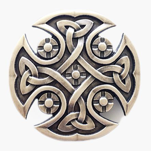 Silverplated Belt Buckle Celtic Decorative Celtic Round Knot