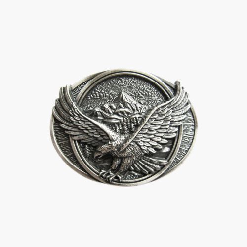 Silver Plated Classic American Western Belt Button Eagles-Fly High