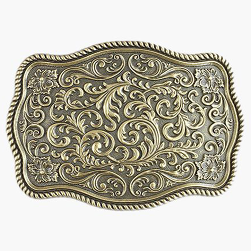 Copper-Plated Western Style Belt Buckle Western Pattern