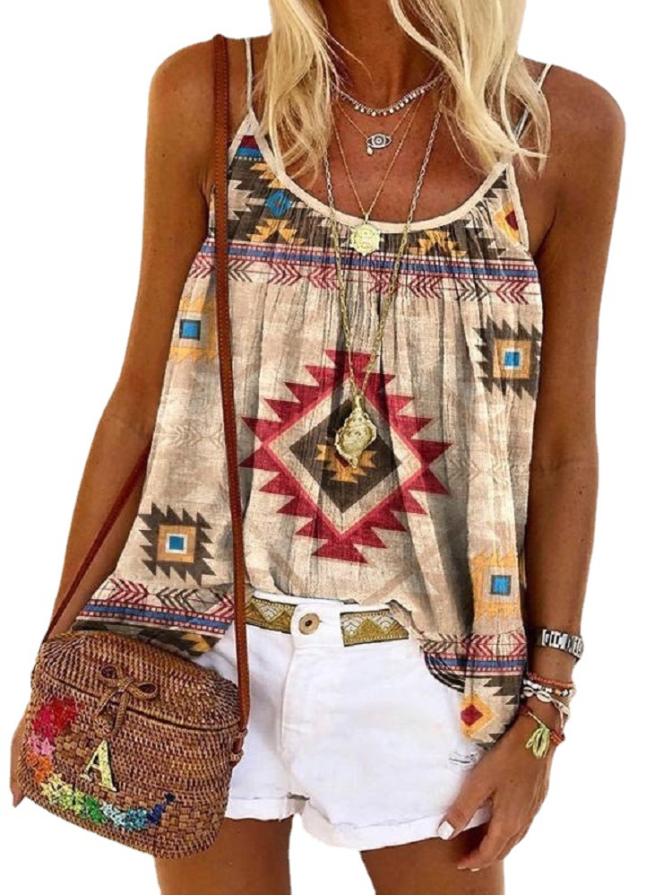 US$ 16.50 - Women's Camisole Aztec Strappy Tank Top for Summer - www ...