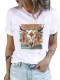 Southwest Aztec Cow Skull Pattern Women's Short Sleeve T-Shirt