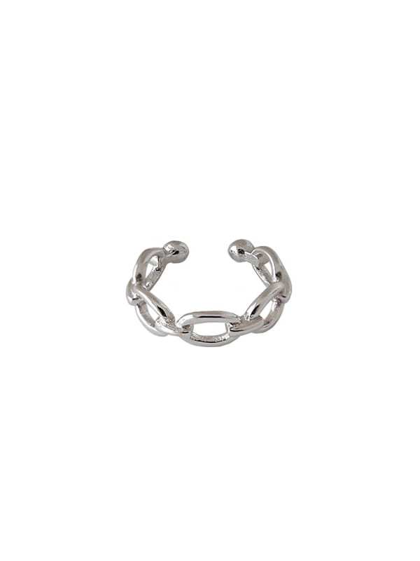 925 Sterling Silver Minimalist Hollow thin chain no pierced ear clip (Single )