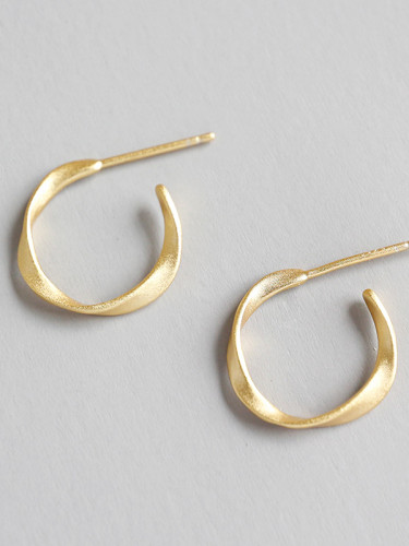 925 sterling silver simplism fashion twisted earrings