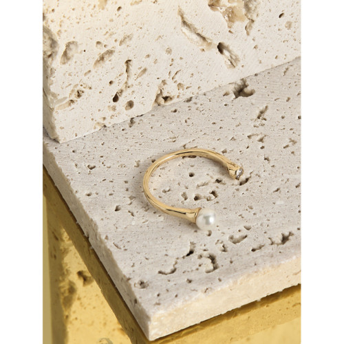 925 Sterling Silver Light Luxury Beads Zirconium Day Quit Minimalist Rings