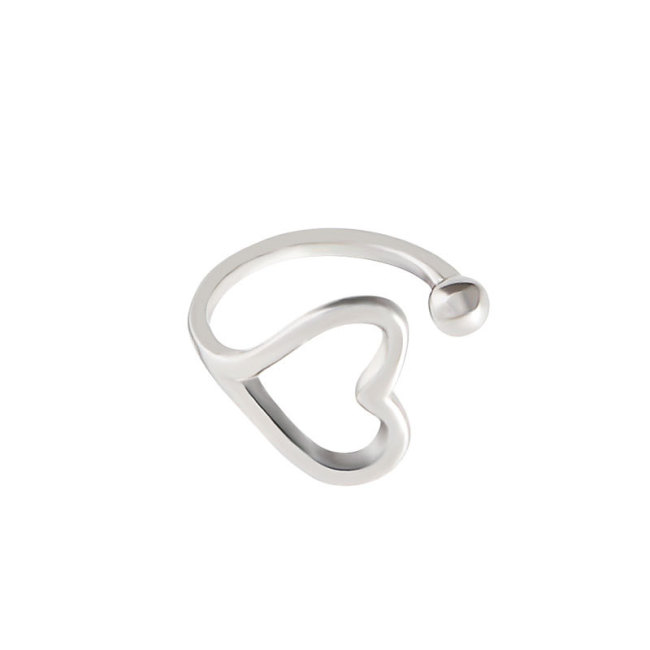 925 Sterling Silver Fresh Fashion Simple Ear Hole Ear Bone Minimalist Cuff Earrings