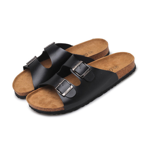 Men'S & Unisex Cork Slippers Summer Big Buckle Flip-Flops Beach Sandals Sandals Casual Slippers