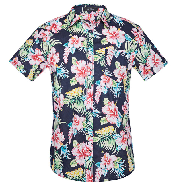 Mens Aloha Floral Printed Shirts Funky Tropical Casual Beach Hawaiian Shirt Button Down Casual Short Sleeve T-Shirt