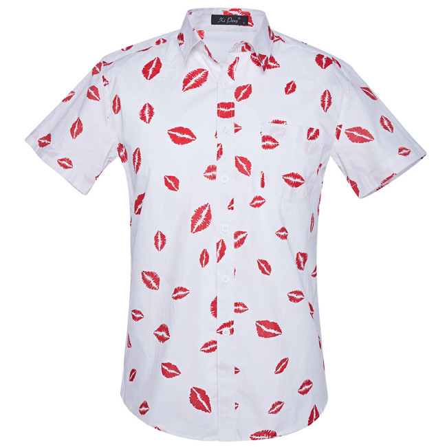 Mens Aloha Floral Printed Shirts Funky Tropical Casual Beach Hawaiian Shirt Button Down Casual Short Sleeve T-Shirt
