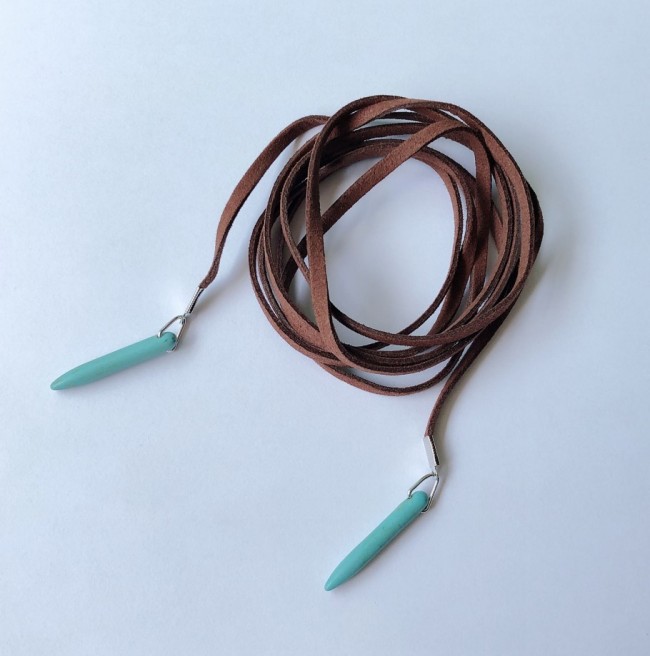 Black Brown Wrap Leather Necklace  Turquoise Pendant Necklace for Women Suede Leather Wrap Choker for Women