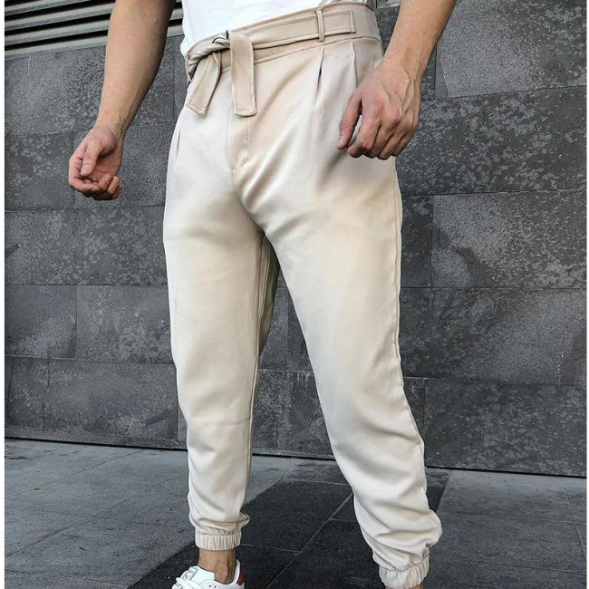 Men's Skinny Slim Fit Drawstring Trouser Grey Essential Track Pants