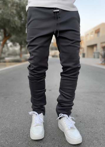 Men's Skinny Slim Fit Black Jean Pant Shark Grey Essence Track Pants
