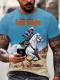 Mens Street Fashion Outfit 3D Printed Casual Short Sleeve Summer T-Shirt Top