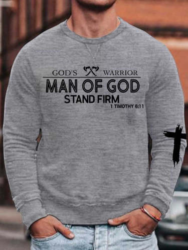 Men's Man Of God Timothy 6.11 Sweatshirt Saying Top