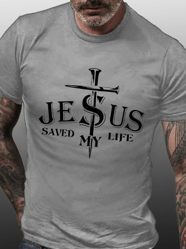 Mens Jesus Saved My Life T-shirt