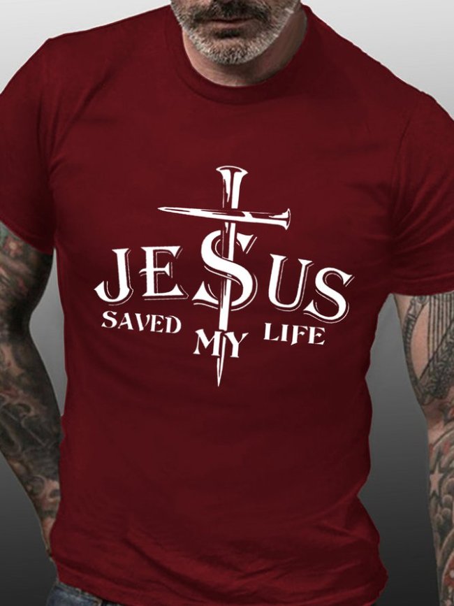 Mens Jesus Saved My Life T-shirt