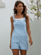 Women's Short Jumpsuits Button Adjusted Tie Overall Loose Suspender Jumpsuit