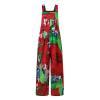 Women Vintage Boho Suspender Wide Leg Overall Baggy Romper 90s Retro Abstract Jumpsuit