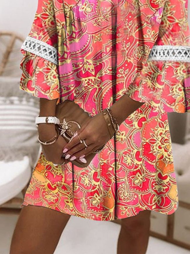 Women's Bohemian Midi Dress