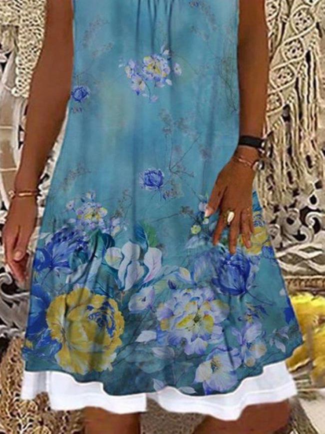 Casual floral print dress
