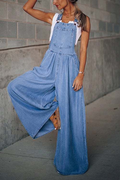 Vacation Wide Leg Casual Loose Jumpsuit