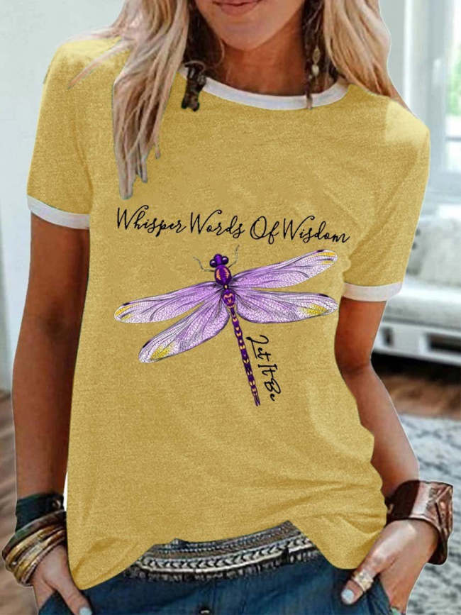 Women Dragonfly Whisper Words Of Wisdom Tshirt