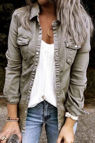 Women's Slim Jacket Long Sleeve Solid Color Jacket(4 Colors)