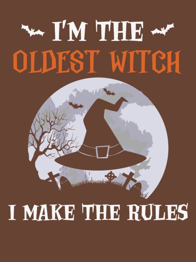 I Am the Oldest Witch I Made The Rules Shirt V-Neck Lace Short Sleeve TunicT-Shirt