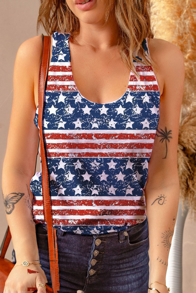 Independence Day Small Vest Sleeveless Slim Fit Tank Top