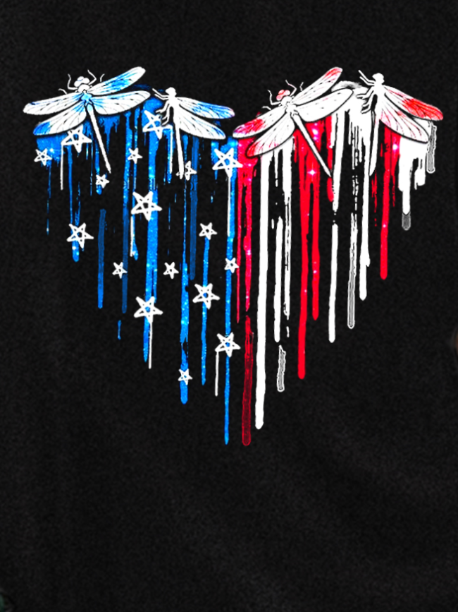 American flag Dragonfly Casual Tanks & Camis