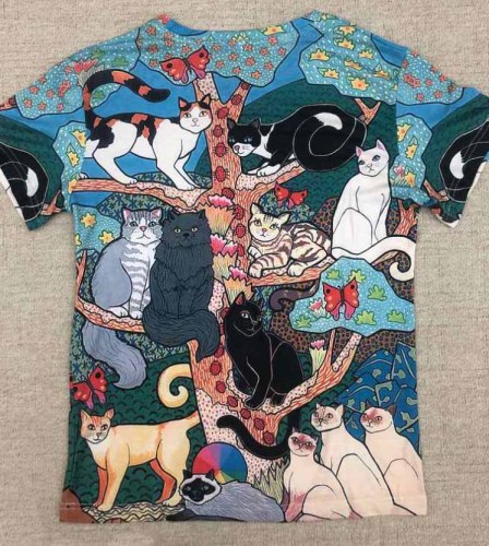 Cats on Tree Harajuku 3D T-Shirt (Women)