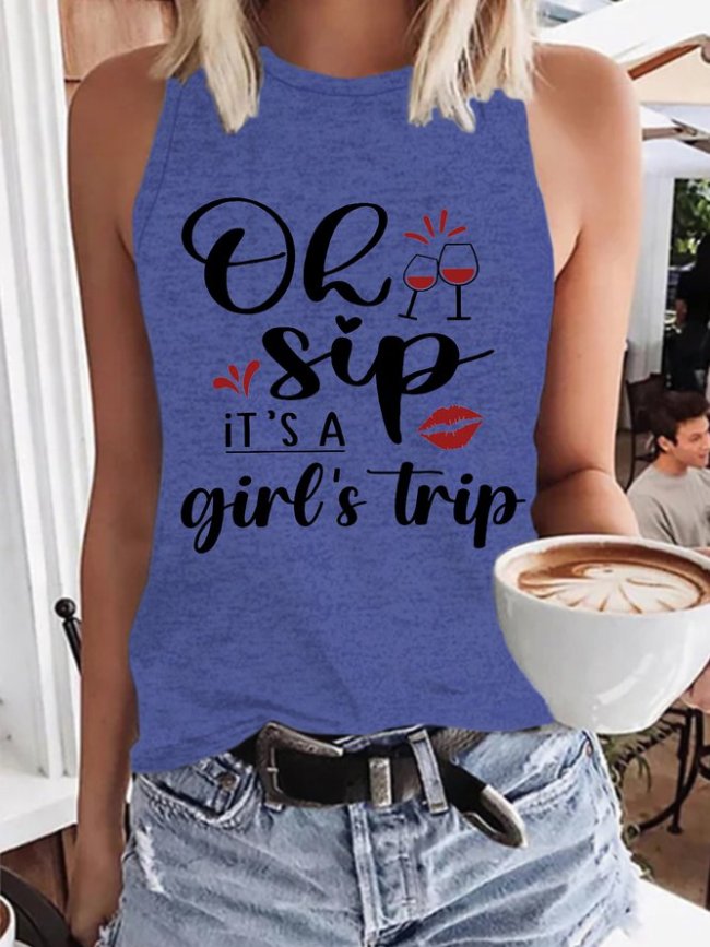 Ah Ship Its A Girls Trip Ladies Group Cruise Vacation Vintage Cotton Blends Regular Fit Knit