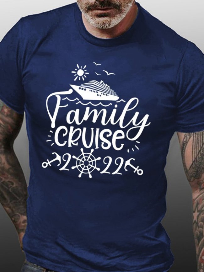 Family Cruise Men's Short Sleeve Cotton T-Shirt