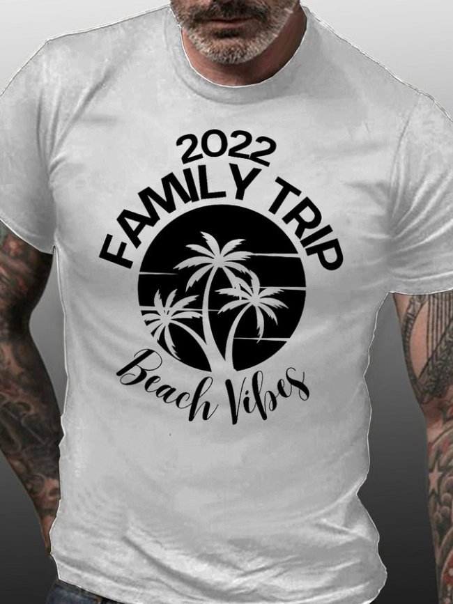 Mans Family Vacation 2022 Trip Letters T-Shirt
