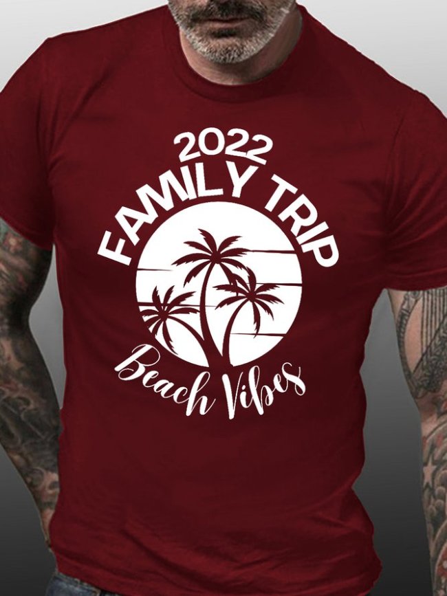 Mans Family Vacation 2022 Trip Letters T-Shirt